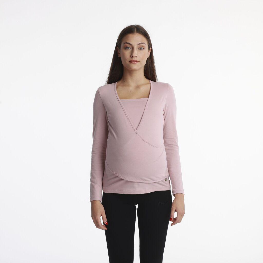 Rang Ženska majica dugih rukava za trudnice Amal, Roze