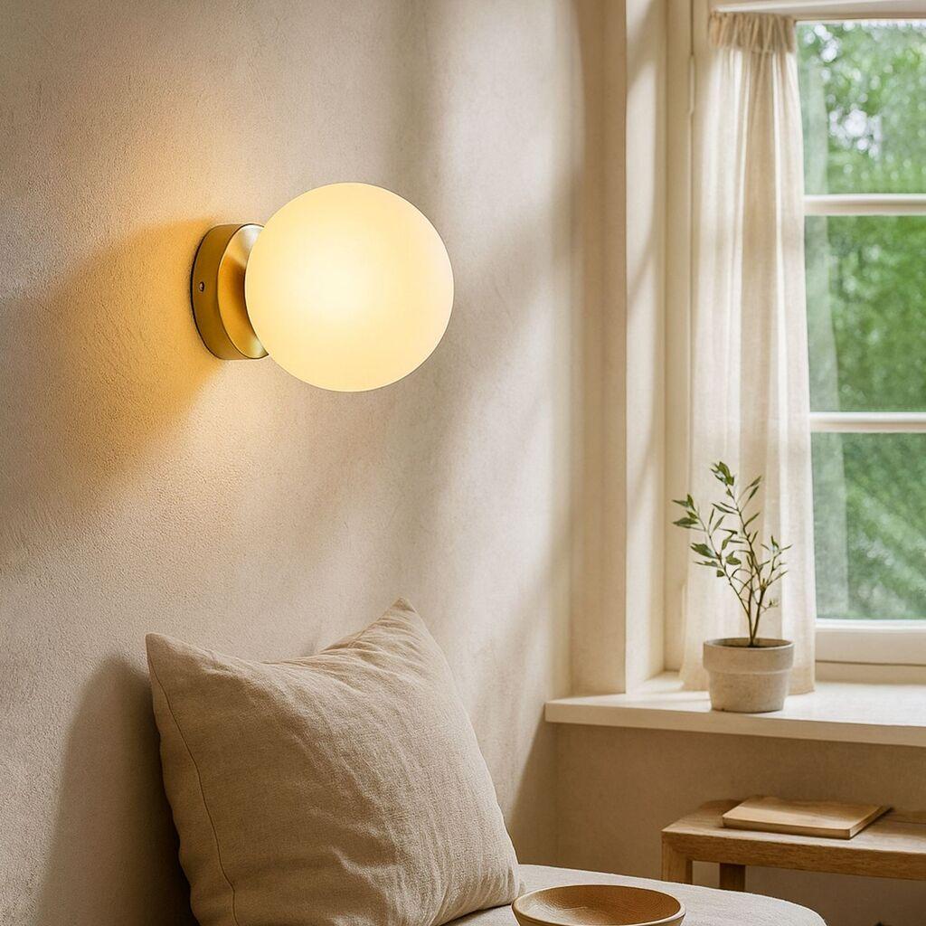 Opviq Zidna lampa 242110, Belo-zlatna