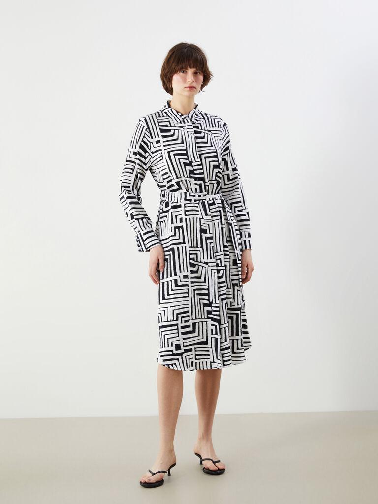 LC Waikiki Ženska midi haljina W57186Z8-LQJ, Crna