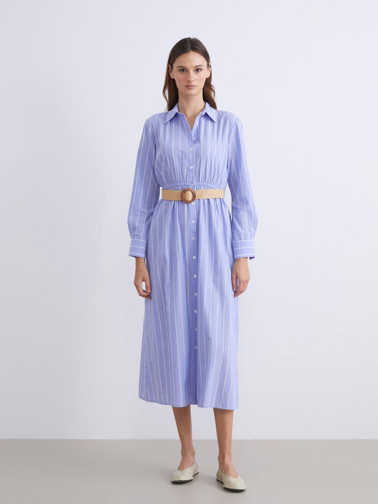 LC Waikiki Ženska haljina W57912Z8-LGS, Maxi, Svetloplava