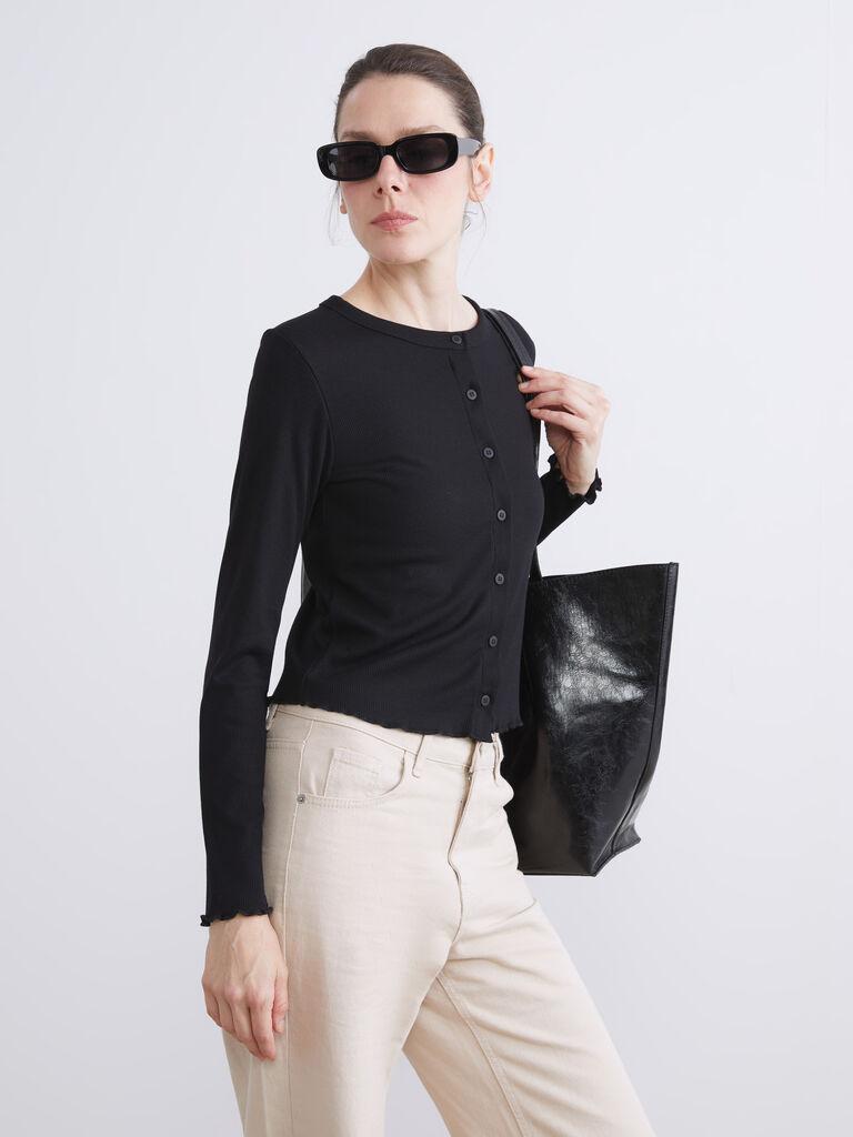 LC Waikiki Ženski kardigan W5KY83Z8-CVL, Regular, Crni