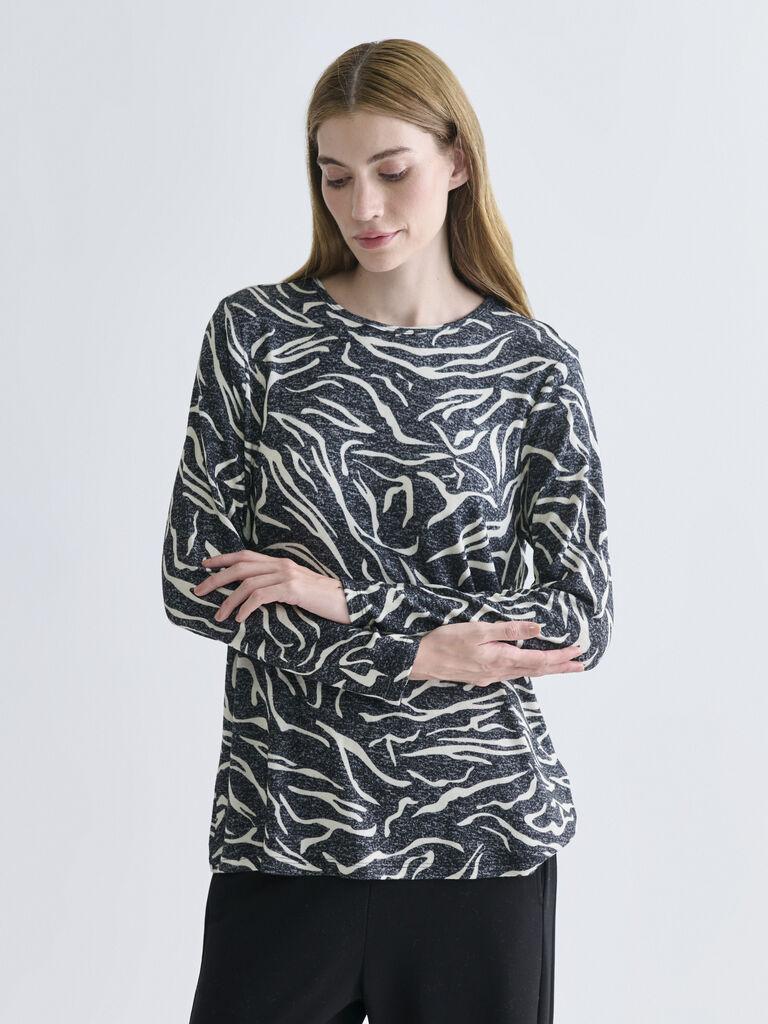 LC Waikiki Ženska bluza W5BJ60Z8-SW6, Okrugli izrez, Crna