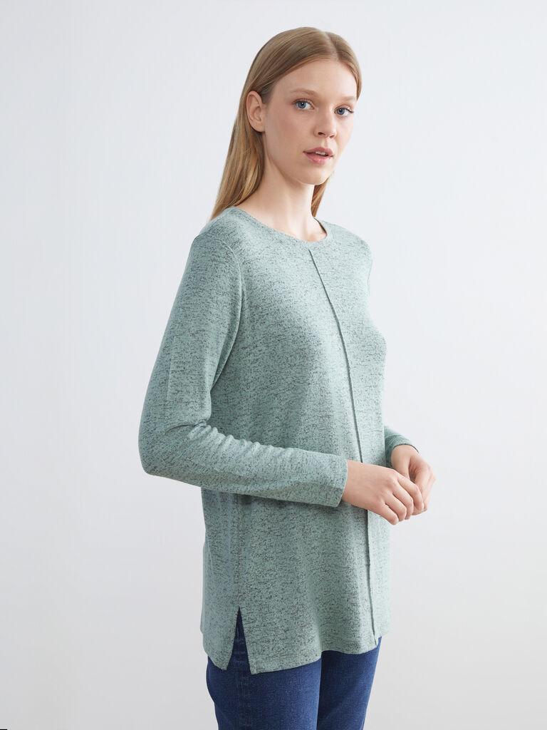 LC Waikiki Ženska bluza W5AG59Z8-LAA, Okrugli izrez, Zelena