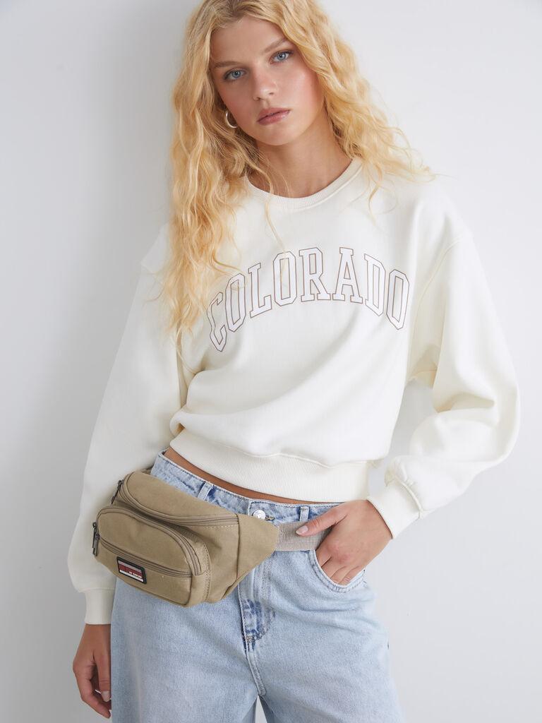 LC Waikiki Ženska dukserica W58450Z8-YMU, Bež