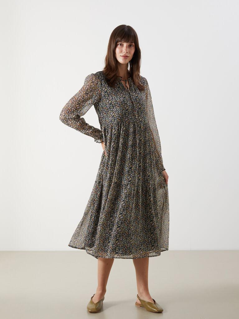 LC Waikiki Ženska haljina W5AP41Z8-LRR, Midi, Šarena