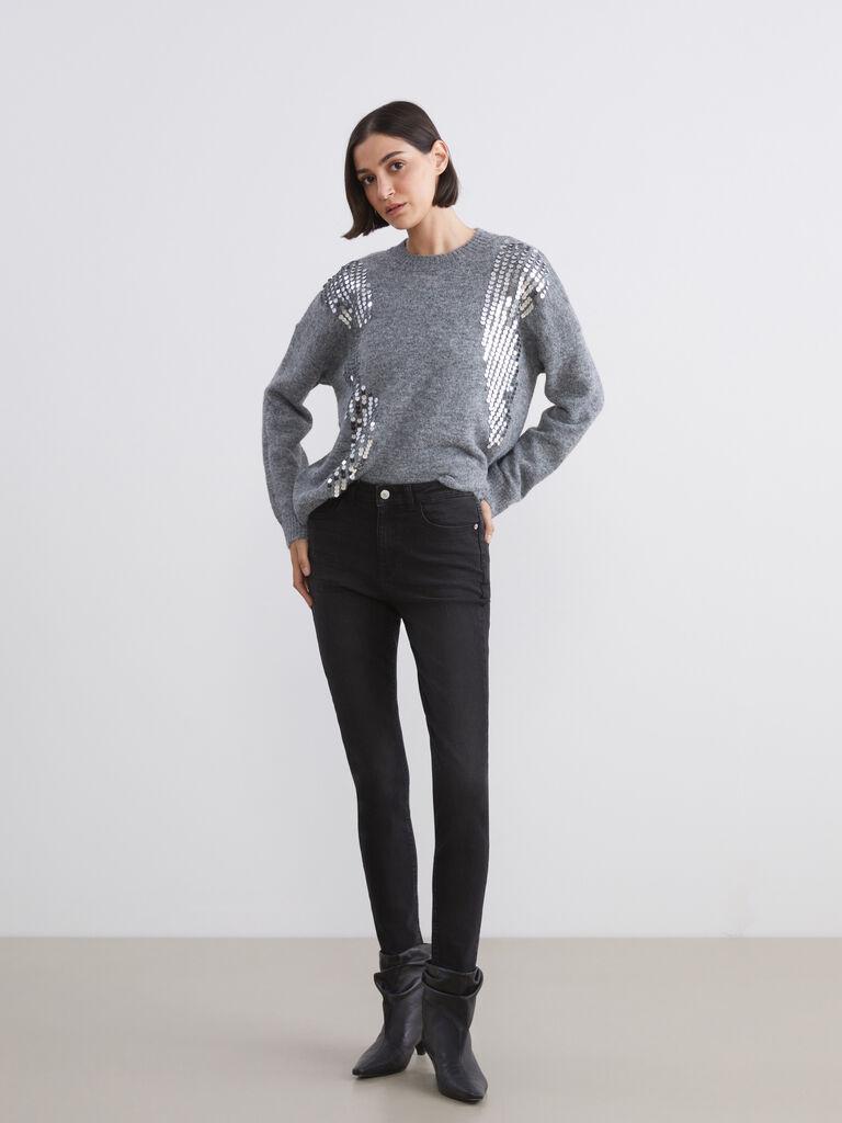 LC Waikiki Ženske farmerke W54813Z8-327, Uske, Crne