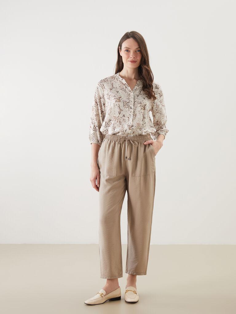 LC Waikiki Ženske pantalone W54941Z8-QW6, Regular, Bež