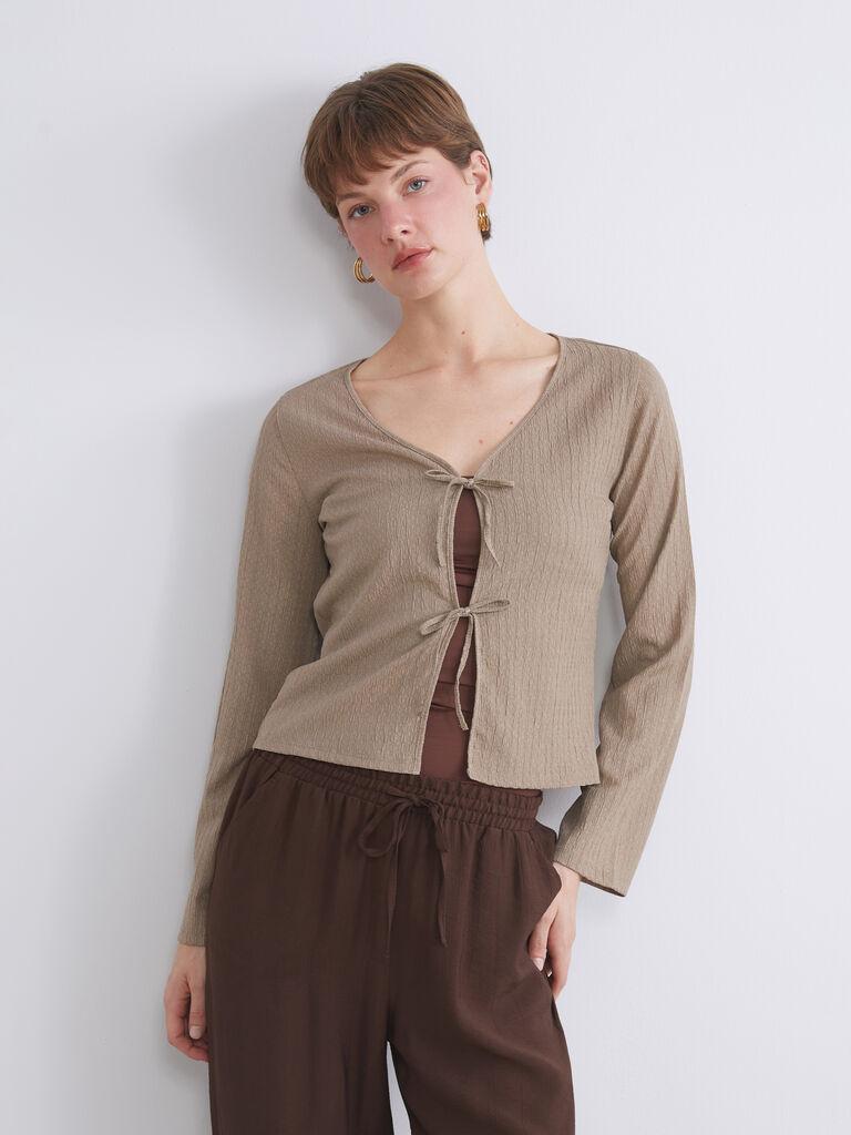 LC Waikiki Ženska bluza W59382Z8-GQF, Bež