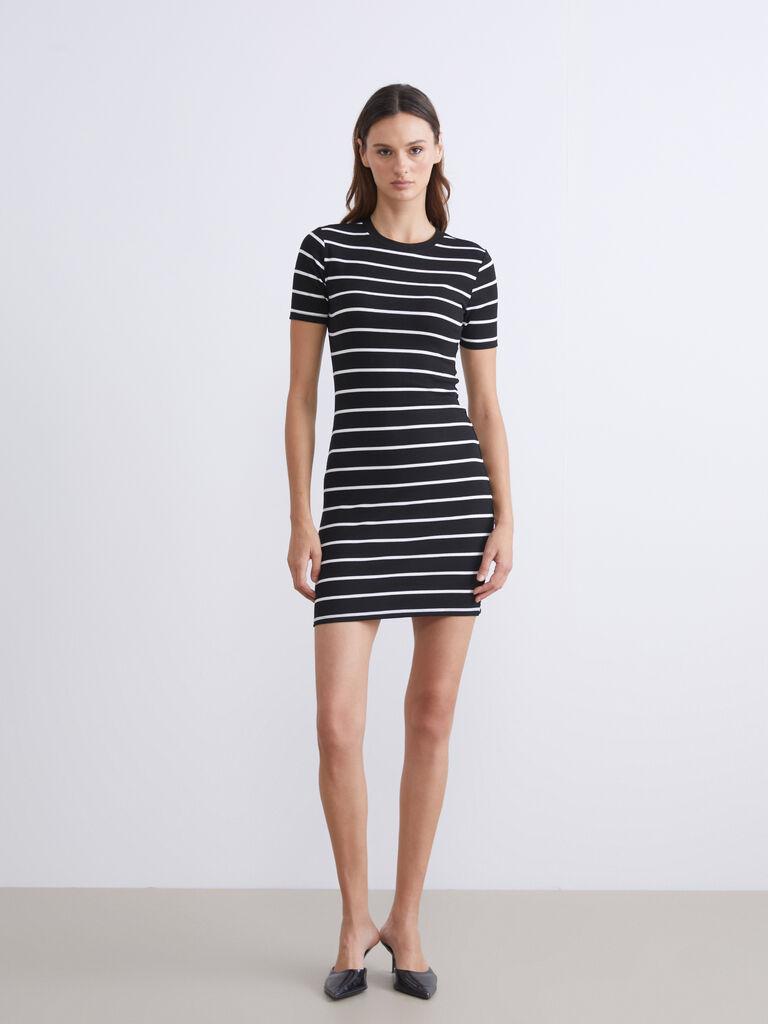 LC Waikiki Ženska haljina W58672Z8-LEG, Mini, Crna