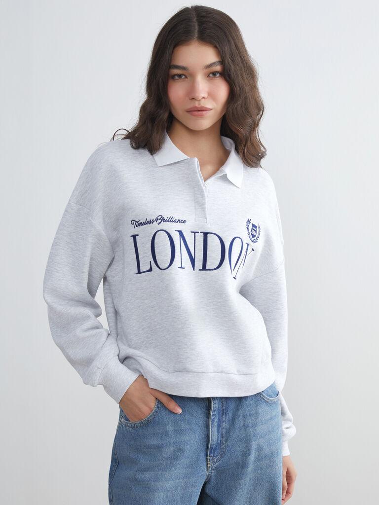 LC Waikiki Ženska dukserica W58344Z8-CY9, Siva