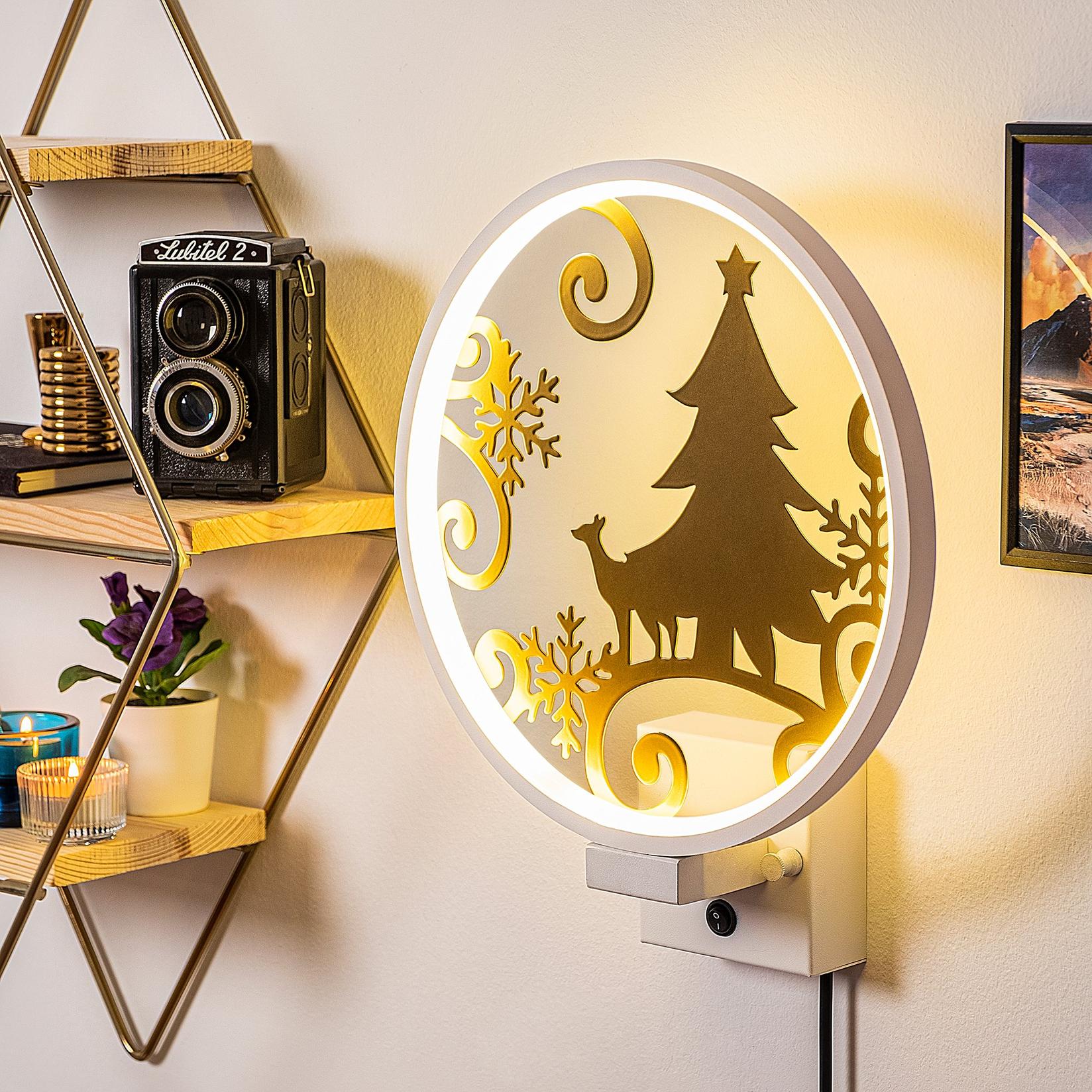 Opviq Zidna lampa, Belo-Zlatna