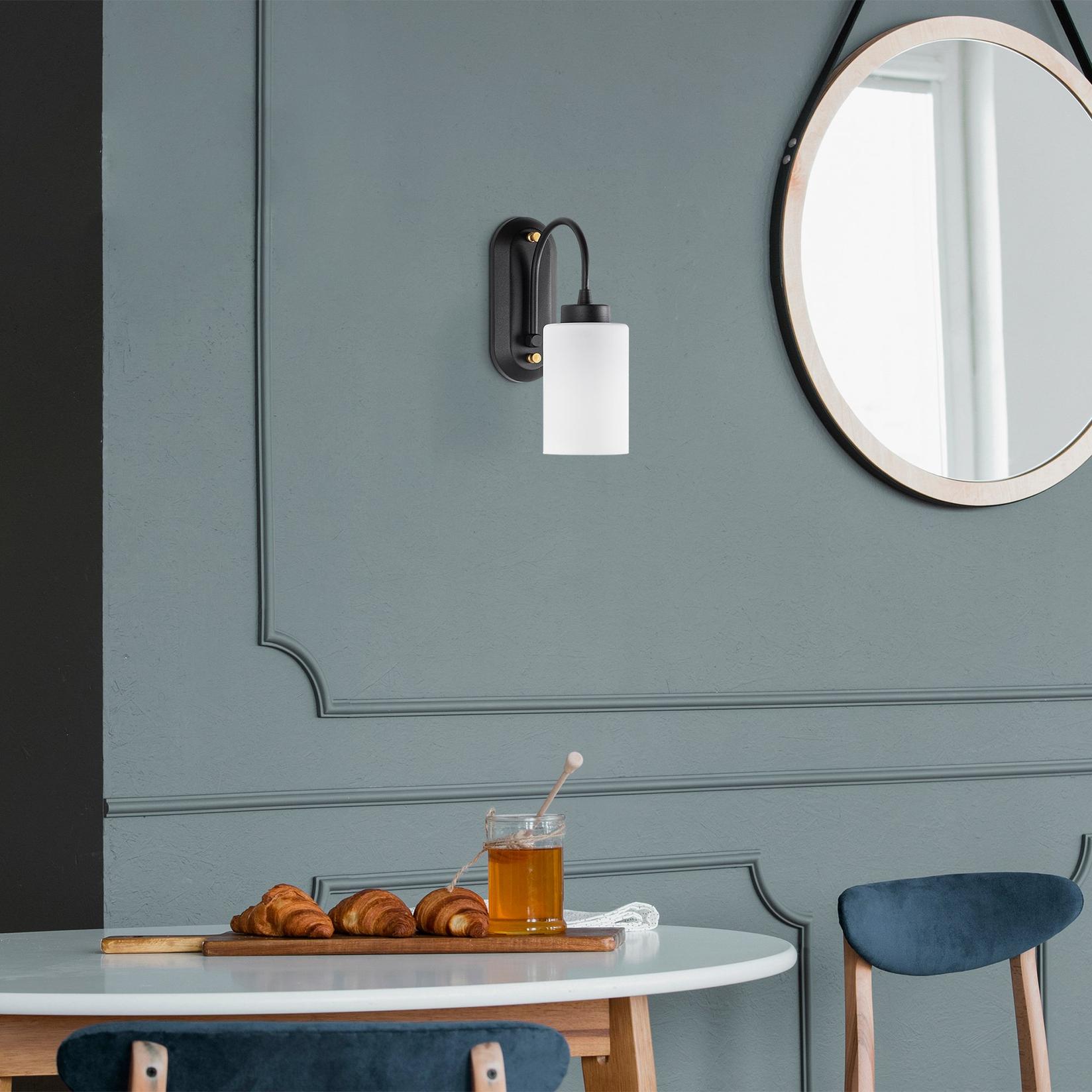 Opviq Zidna lampa E27 Socket, Crno-Bela