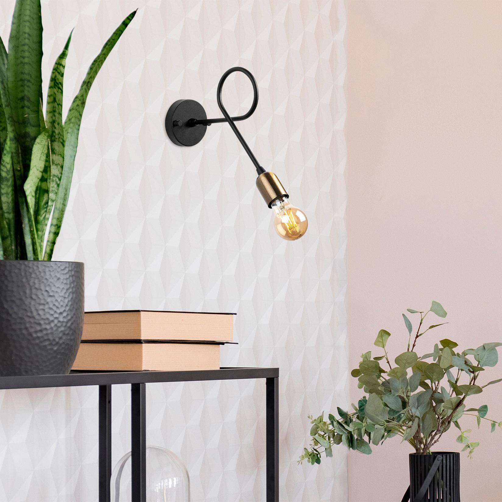 Opviq Zidna lampa E27 Max 15W, Crno-Bronzana