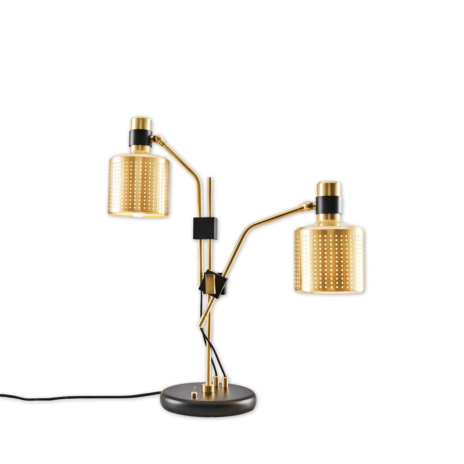 Opviq Stona lampa 2 x E14 Socket, Bronzana