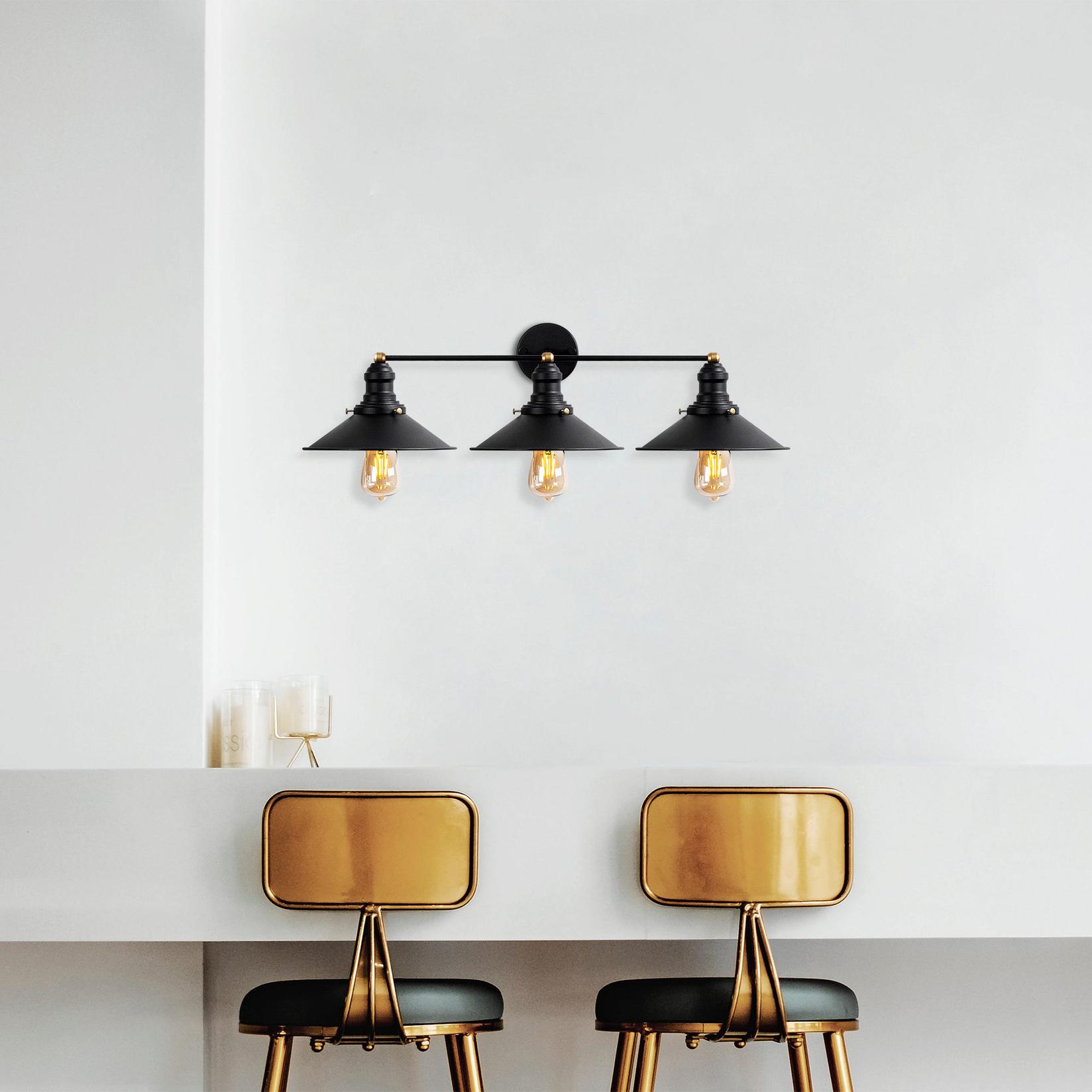 Opviq Zidna lampa E27 Socket, Crno-Bronzana