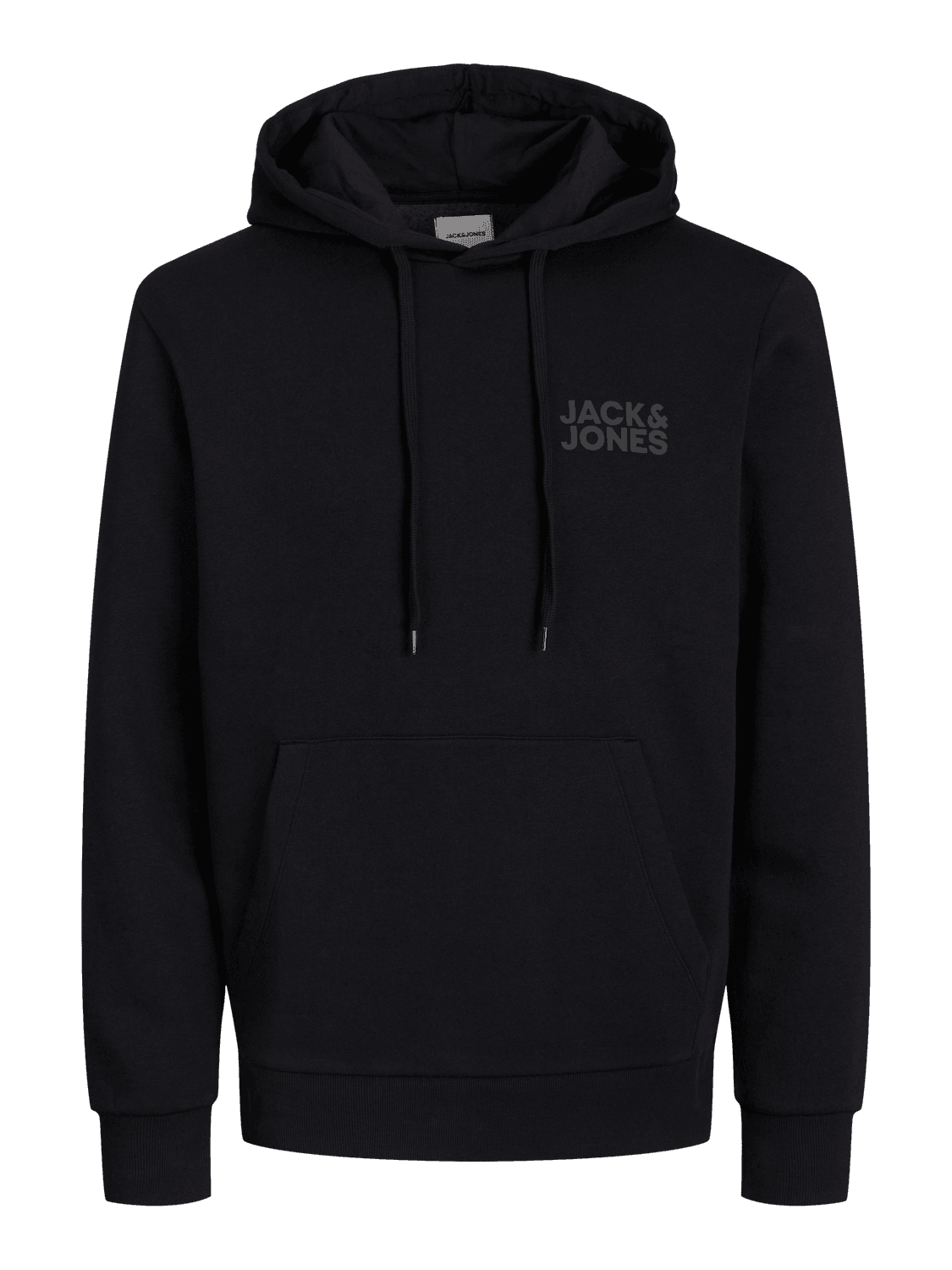 JACK & JONES Muški duks sa kapuljačom 12152840, Crni
