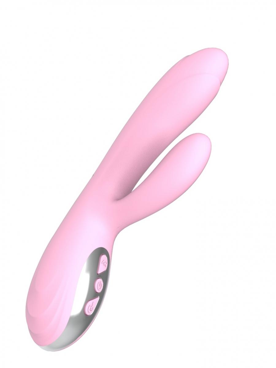 BOSS SERIES Vibrator sa dodatkom za klitoris, 10 funkcija, Roze