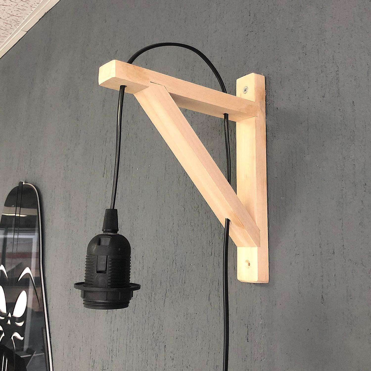 Opviq Zidna lampa E27 Socket, Crna