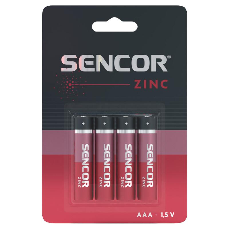 Sencor Baterija, R03 AAA, 4BP Cink Karbon, 4 komada