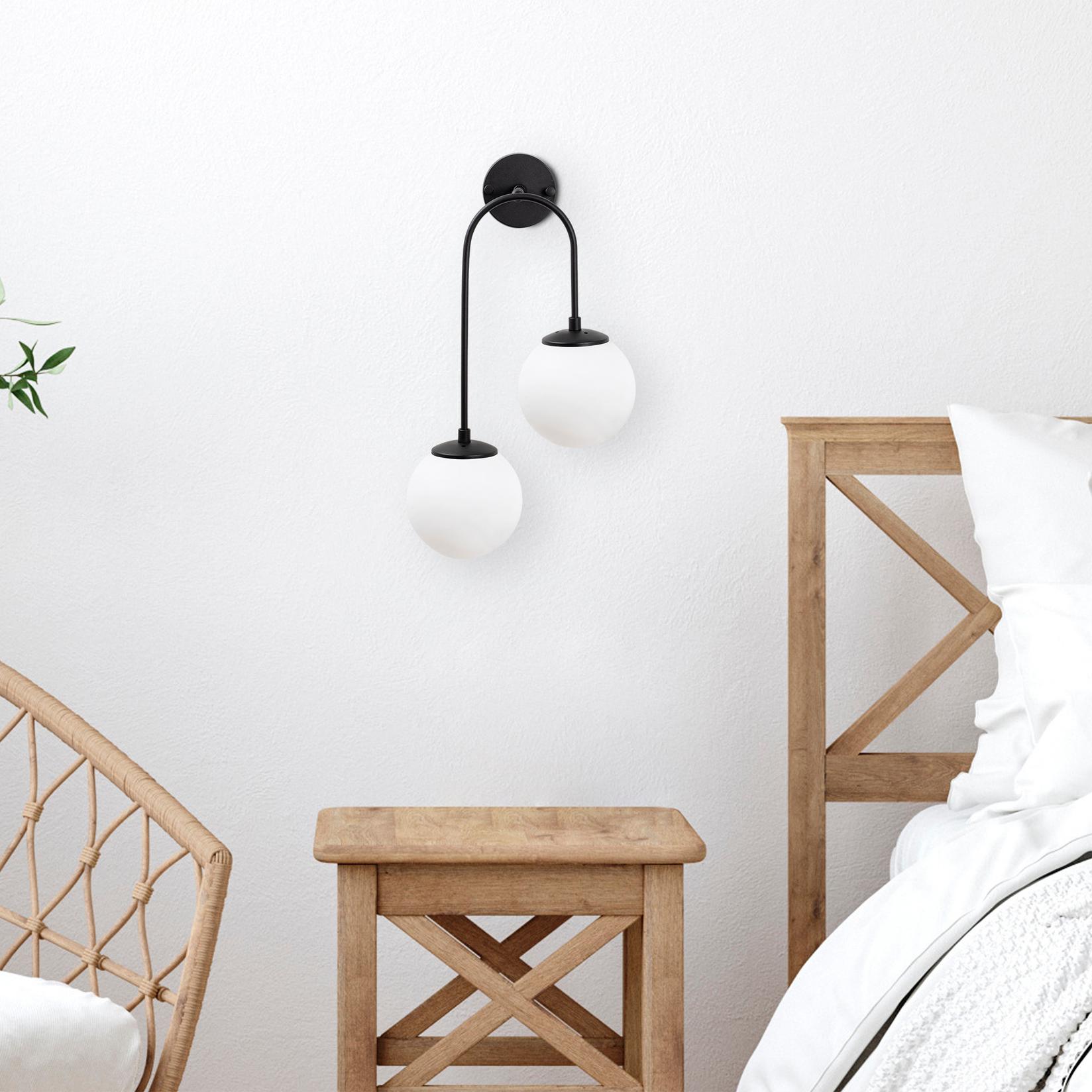 Opviq Zidna lampa, Crno-Bela