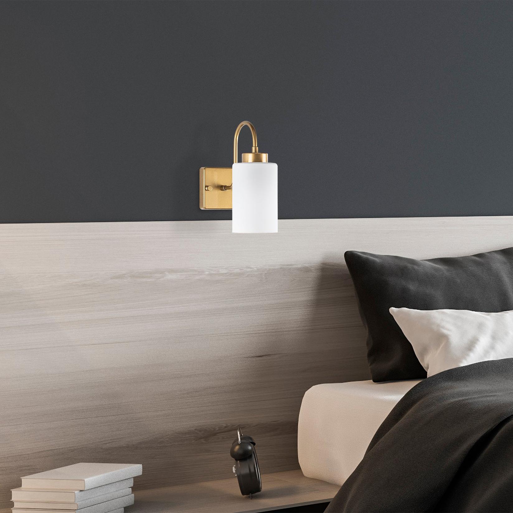 Opviq Zidna lampa E27 Max 40W, Belo-Zlatna