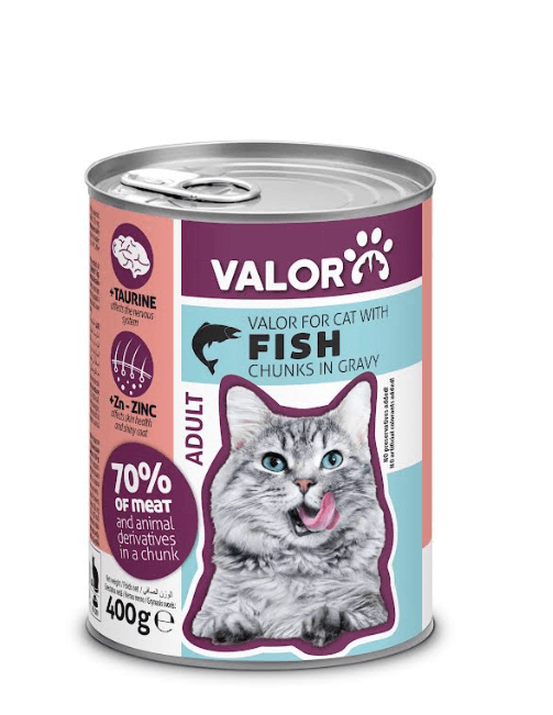 VALOR Hrana za mačke, Riba, 400g