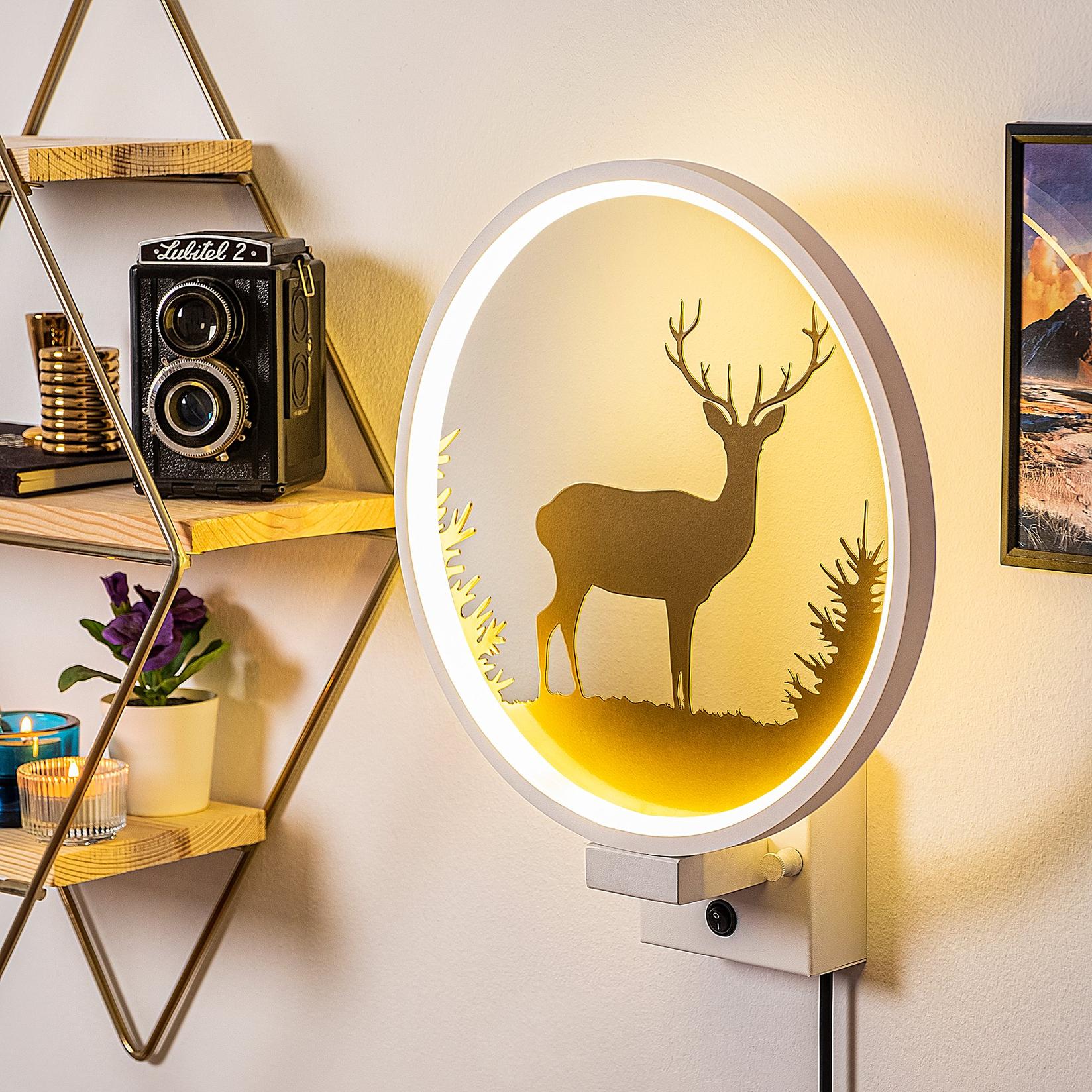 Opviq Zidna lampa, Belo-Zlatna