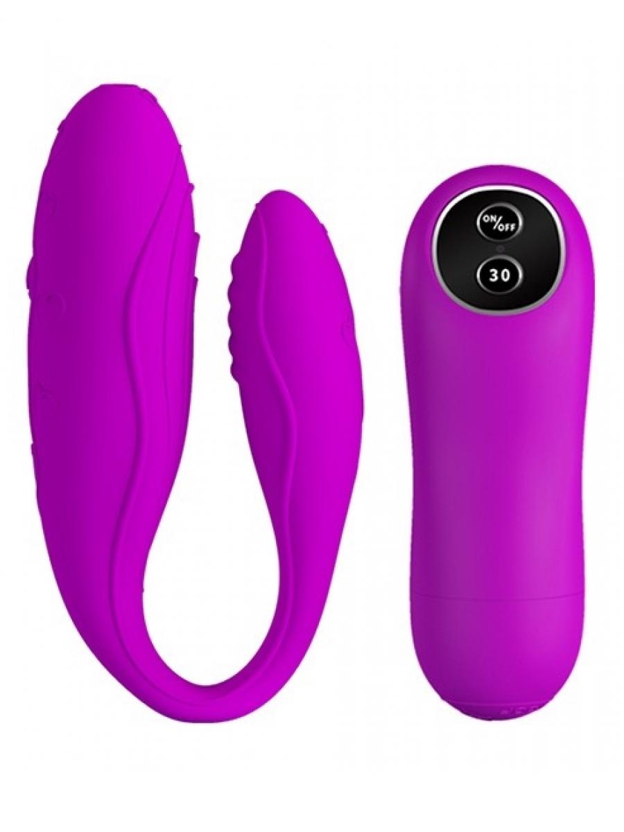 PRETTY LOVE Vibrator za parove, Na daljinsko upravljanje, Silikonski, Roze