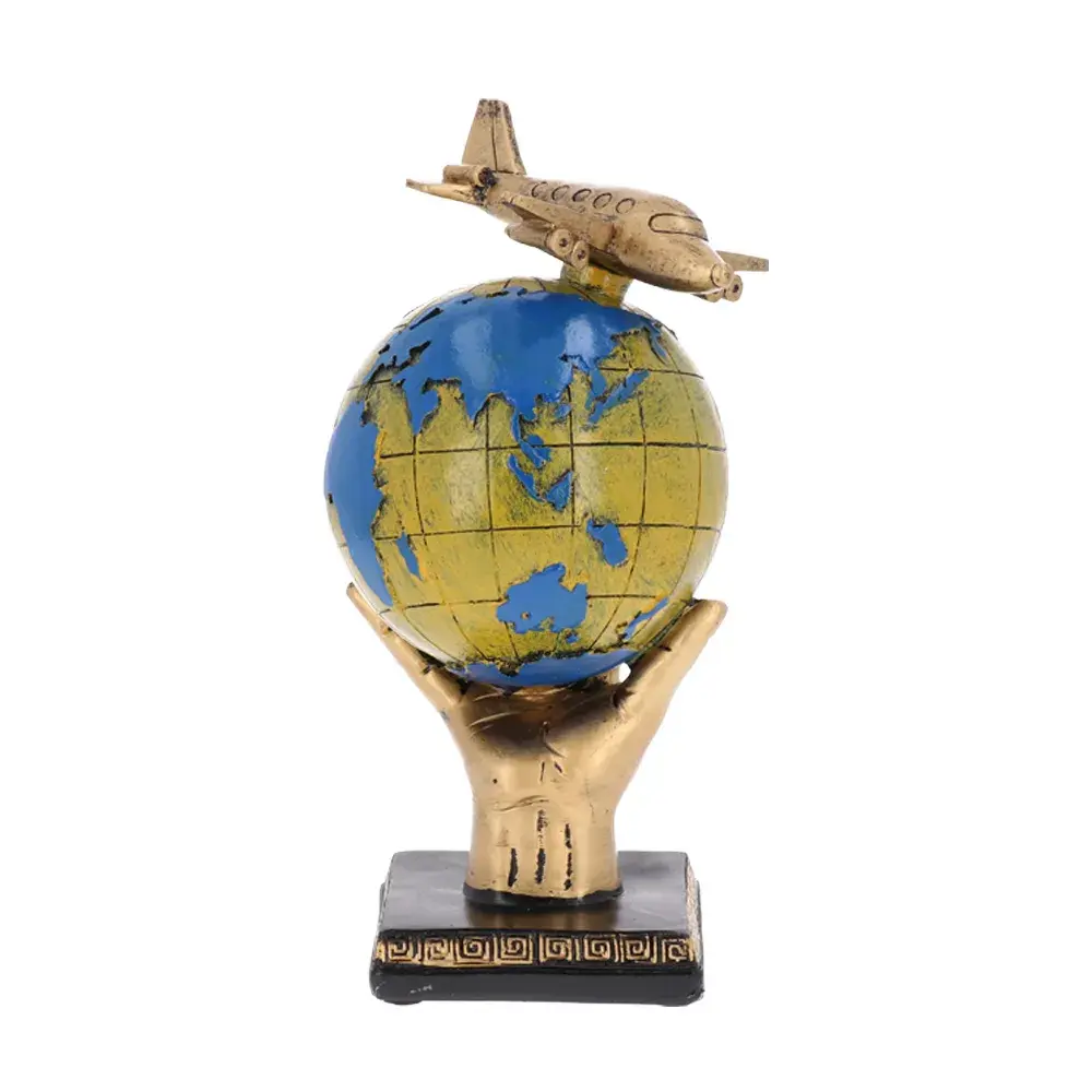 Gipsana figura Lampara, Globus i avion