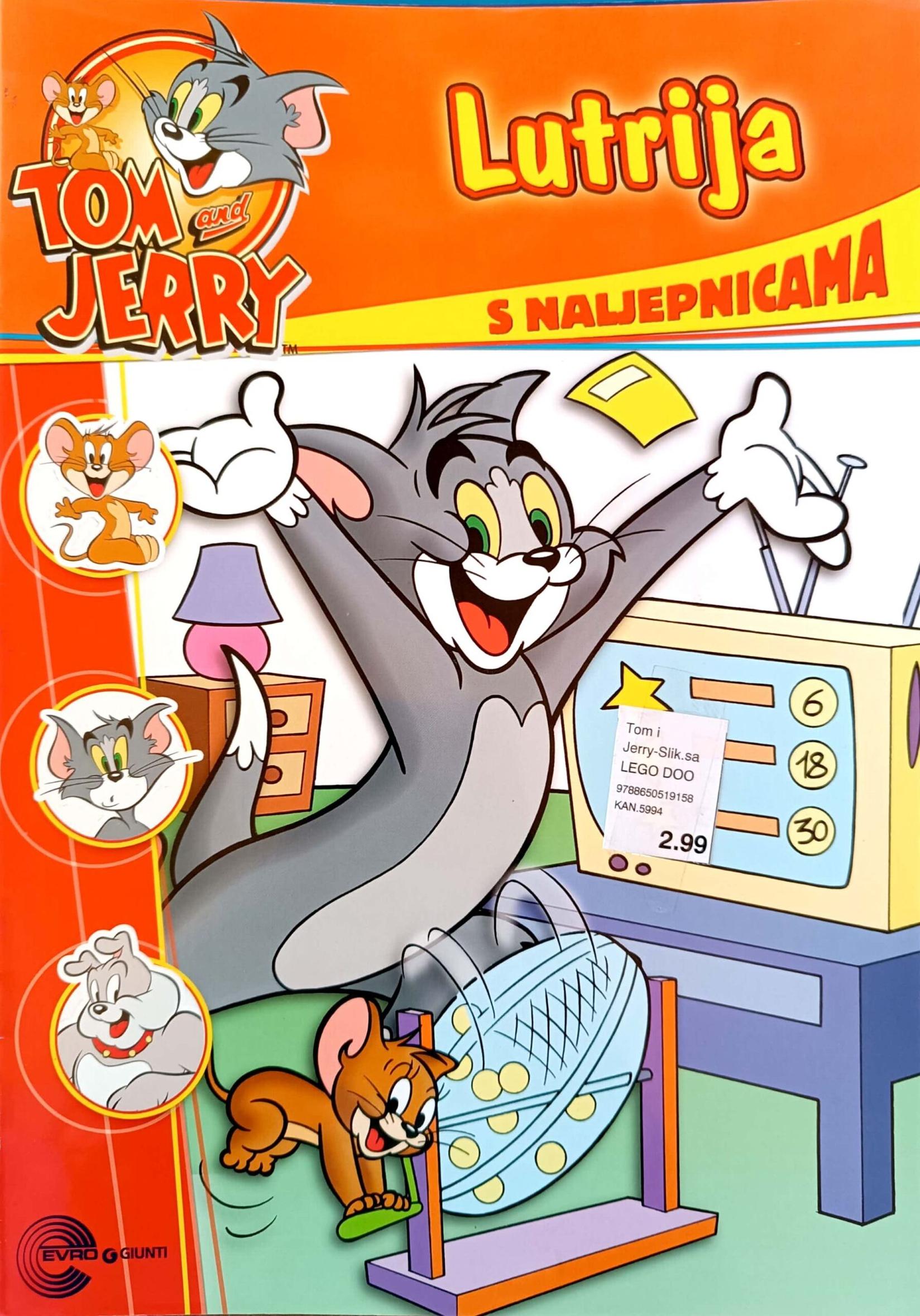 Tom i Džeri Lutrija sa naljepnicama