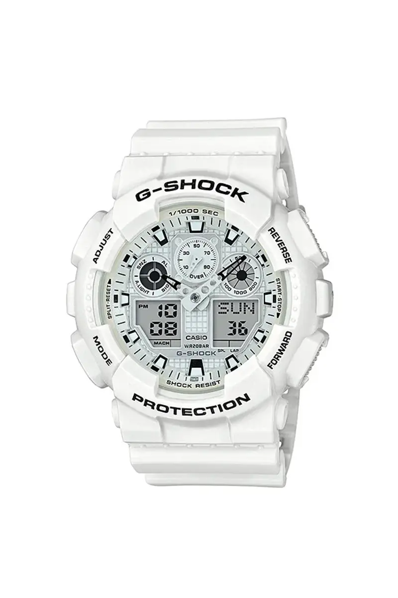 CASIO G-SHOCK Muški sat GA-100MW-7ADR, Beli