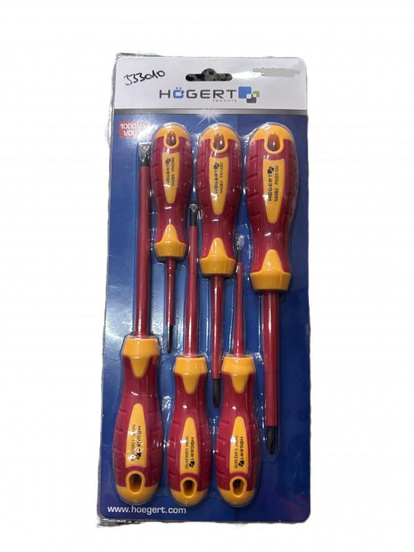 HOGERT Set odvijača CRV M4940, Bordo