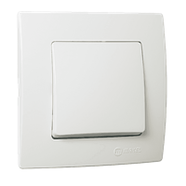 YU MAKEL Prekidač običan KARE NATUR.32001001, Beli