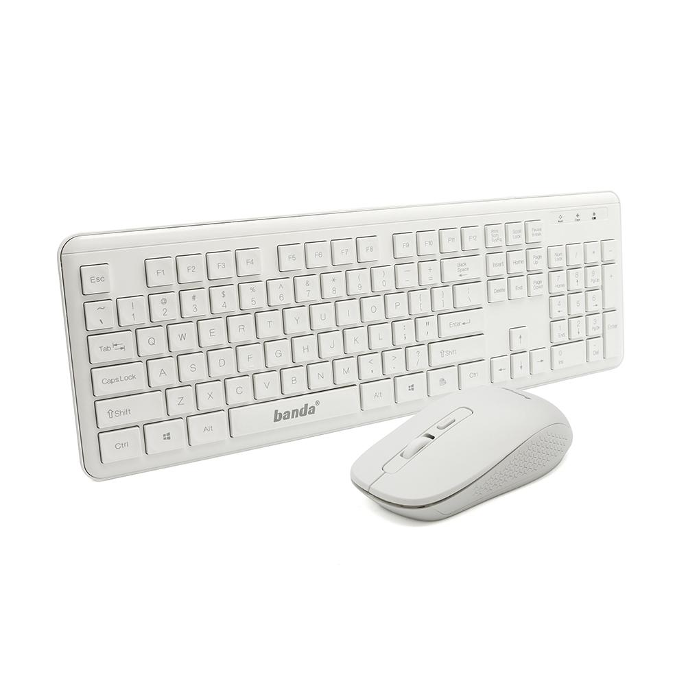Tastatura i miš, Bežicni combo set C400, Beli