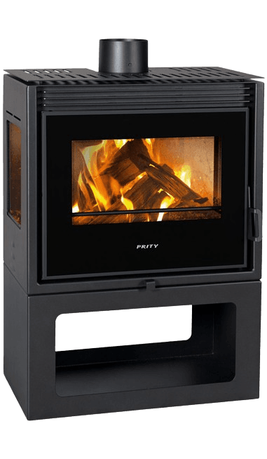 PRITY PM3 TV Samostojeći kamin na drva, 13 kW, Crni