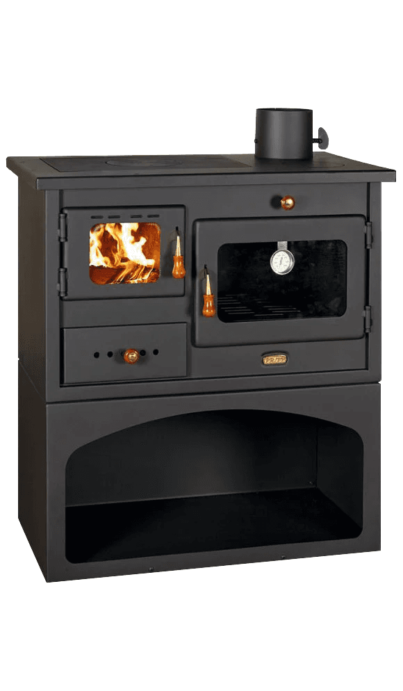 PRITY 1P34 Šporet na drva, 10.1 kW, Crni