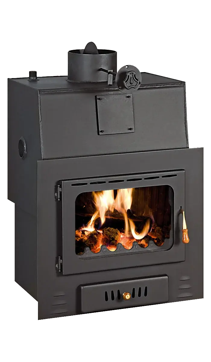 PRITY MV22 Etažni kamin 27kW, Crni