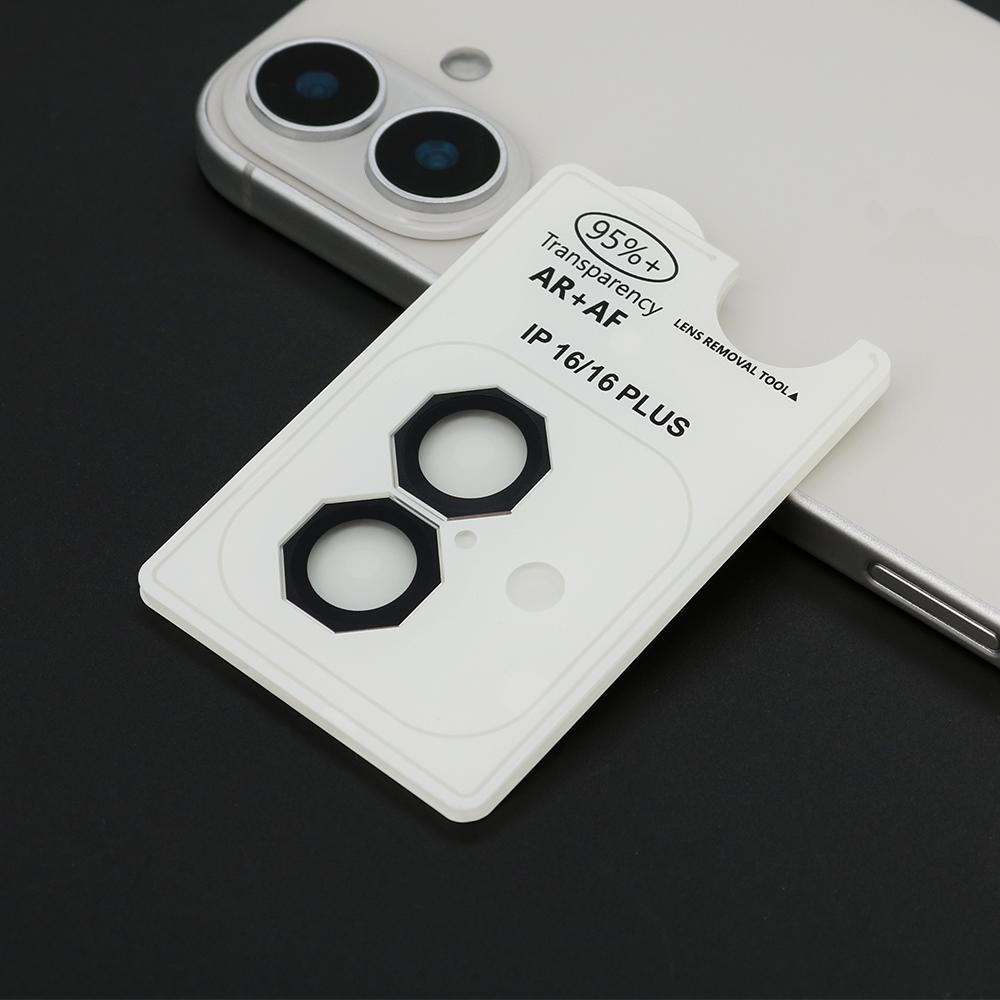 Zaštita za kameru Octagon za iPhone 16 (6.1)/16 Plus (6.7), Crna