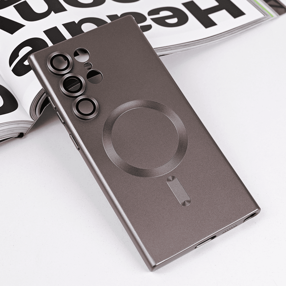 Maska za telefon Magsafe Chrome za Samsung S918B Galaxy S23 Ultra, Siva