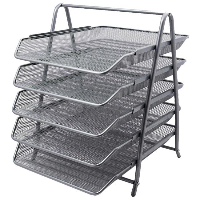 Polica za organizaciju dokumenata, Siva, Žičana