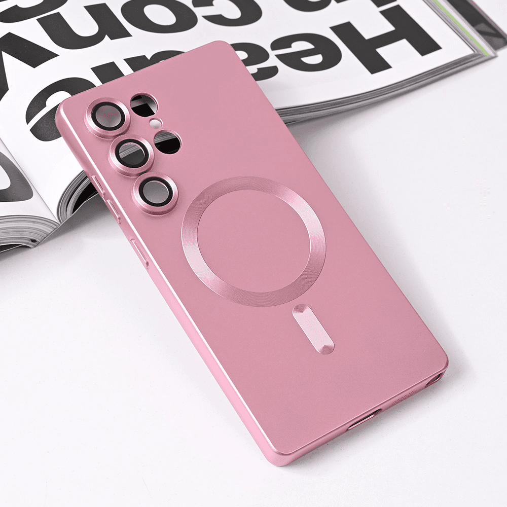 Maska za telefon Magsafe Chrome za Samsung S938B Galaxy S25 Ultra, Roze