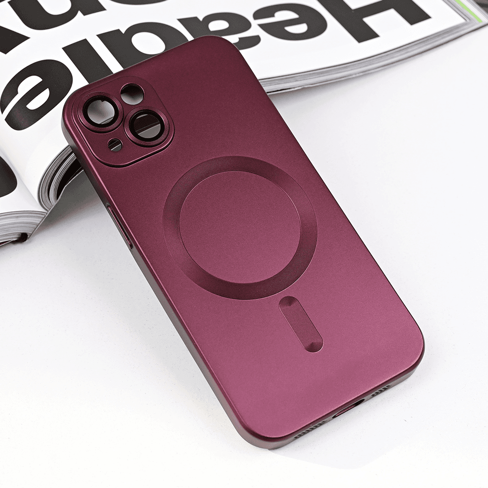 Maska za telefon Magsafe Chrome za iPhone 14 6.1, Bordo
