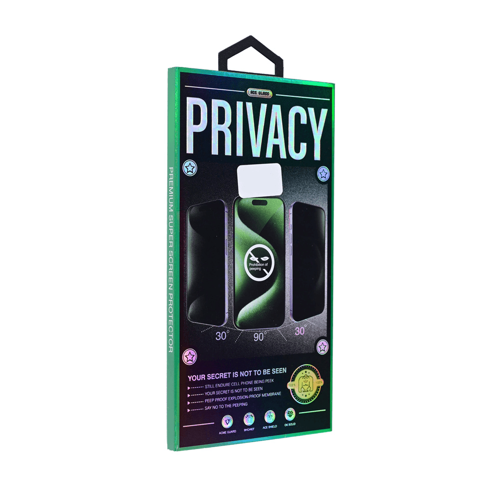 Zaštitno staklo Privacy 2.5D full glue za Xiaomi Redmi 13C, Crno