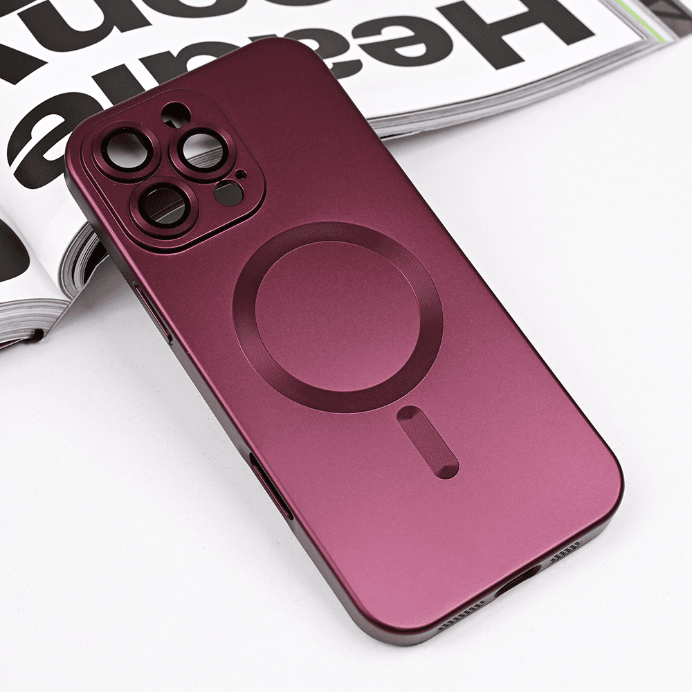 Maska za telefon Magsafe Chrome za iPhone 16 Pro Max 6.9, Bordo