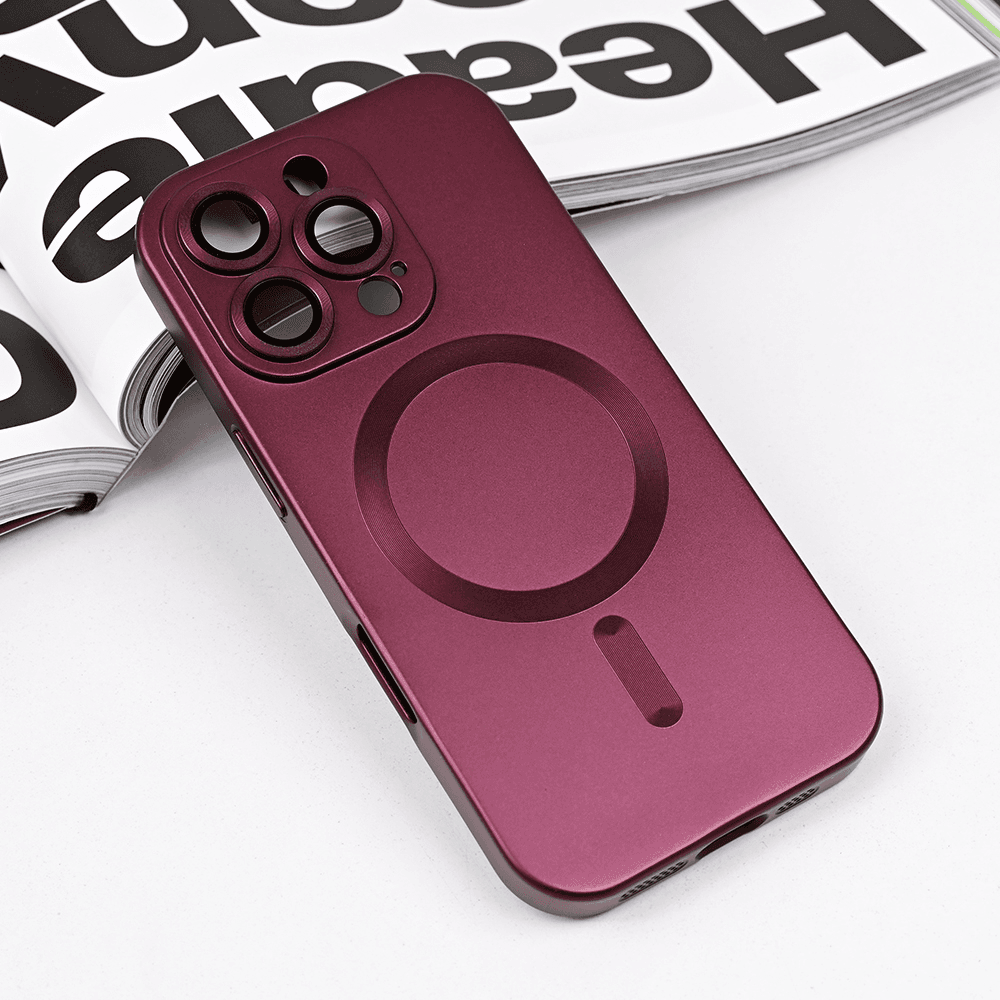 Maska za telefon Magsafe Chrome za iPhone 16 Pro 6.3, Bordo