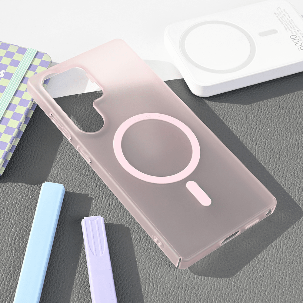 Maska za telefon Magsafe Matte PC za Samsung S938B Galaxy S25 Ultra, Roze