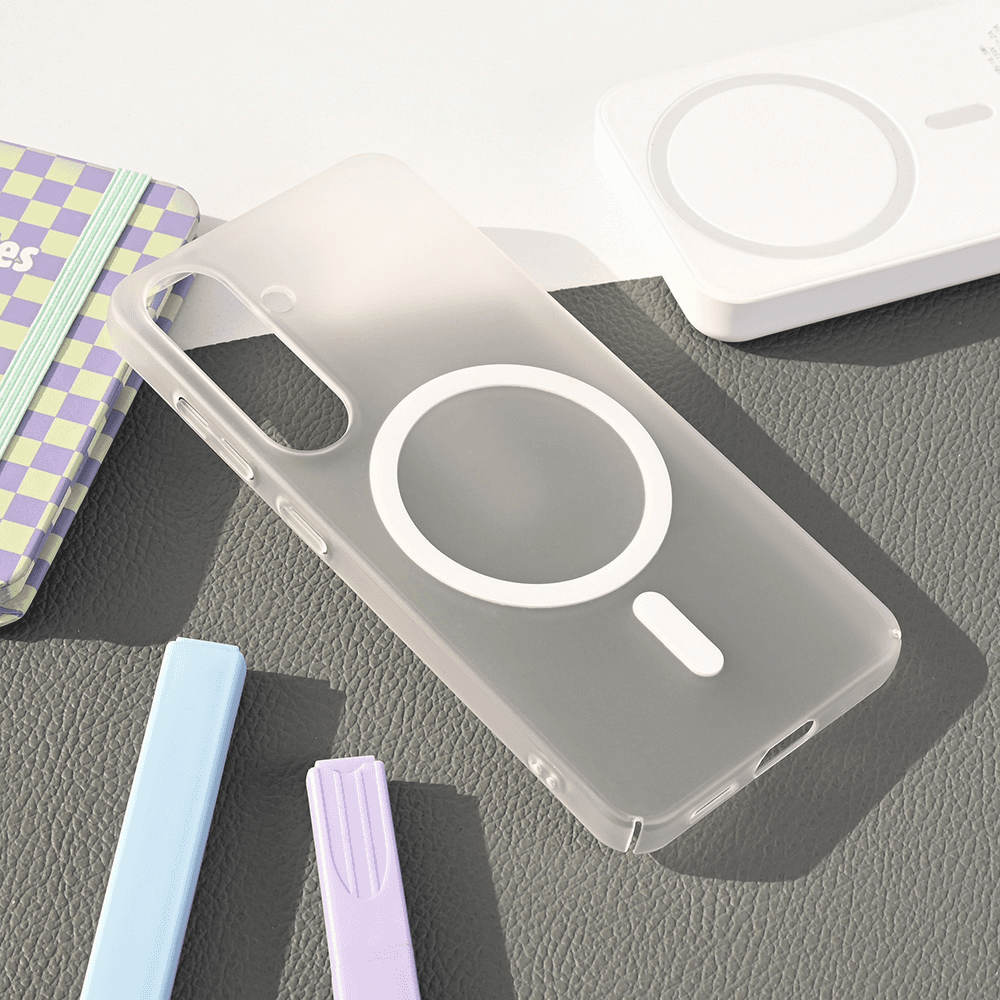 Maska za telefon Magsafe Matte PC za Samsung S931B Galaxy S25, Bela