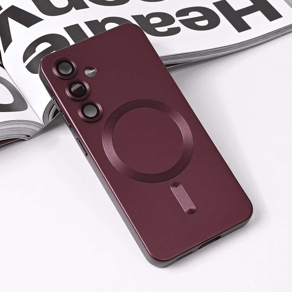 Maska za telefon Magsafe Chrome za Samsung S931B Galaxy S25, Bordo