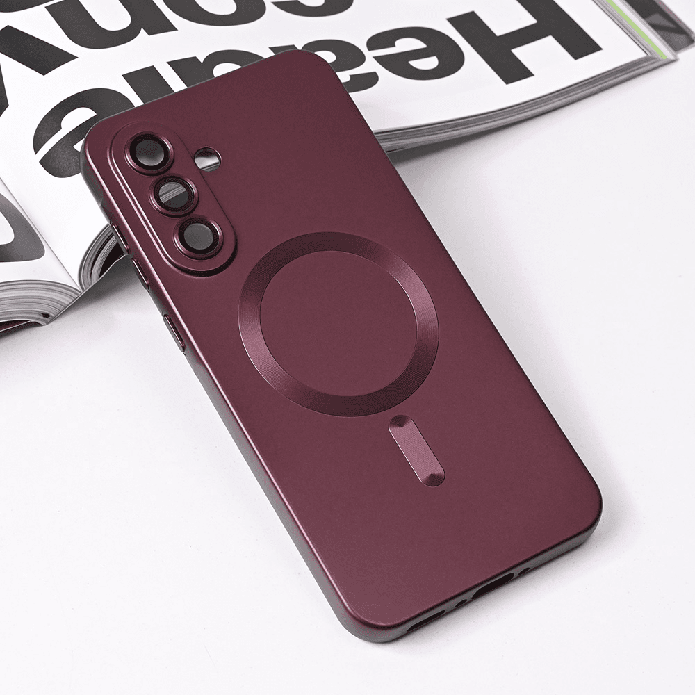 Maska za telefon Magsafe Chrome za Samsung A566B Galaxy A56, Bordo