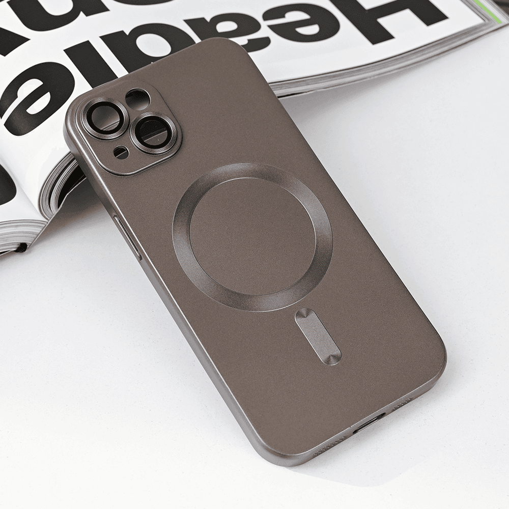 Maska za telefon Magsafe Chrome za iPhone 13 6.1, Siva